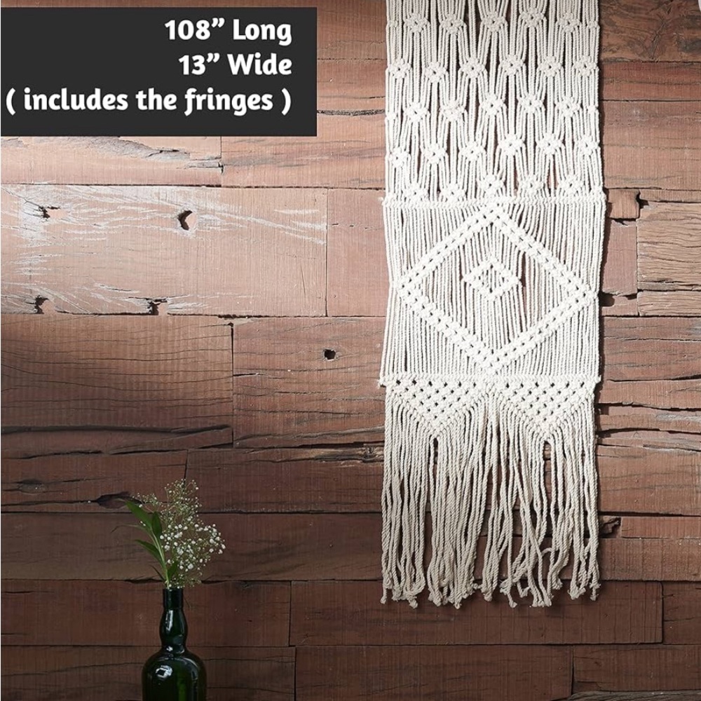 Bohemian rustic Macrame Table Runner